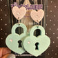 Vintage Style Heart Locket Earrings