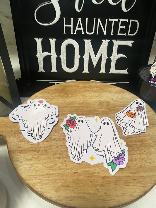 Floral Ghost Sticker Set