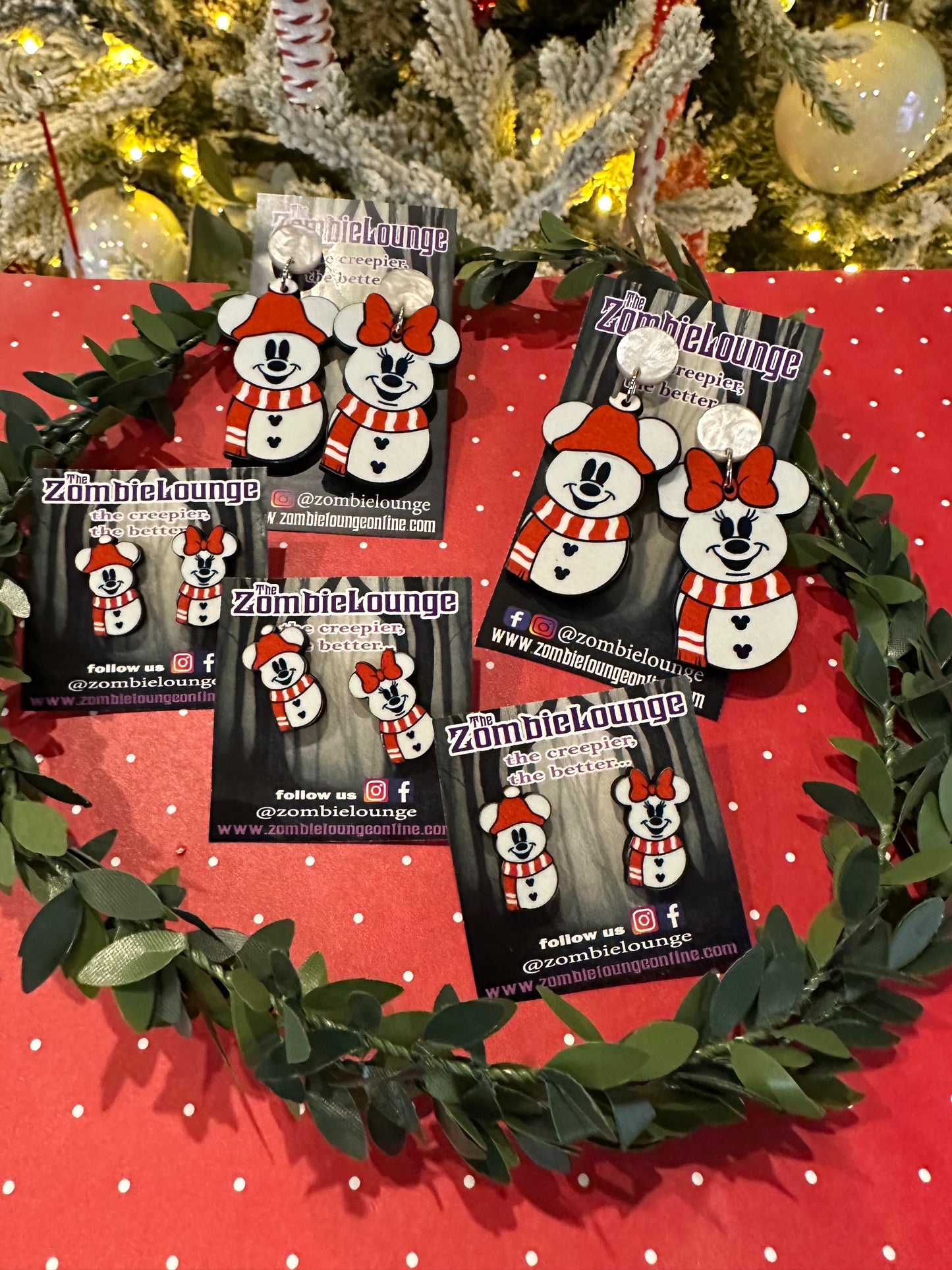 Snowman Mouse Earrings