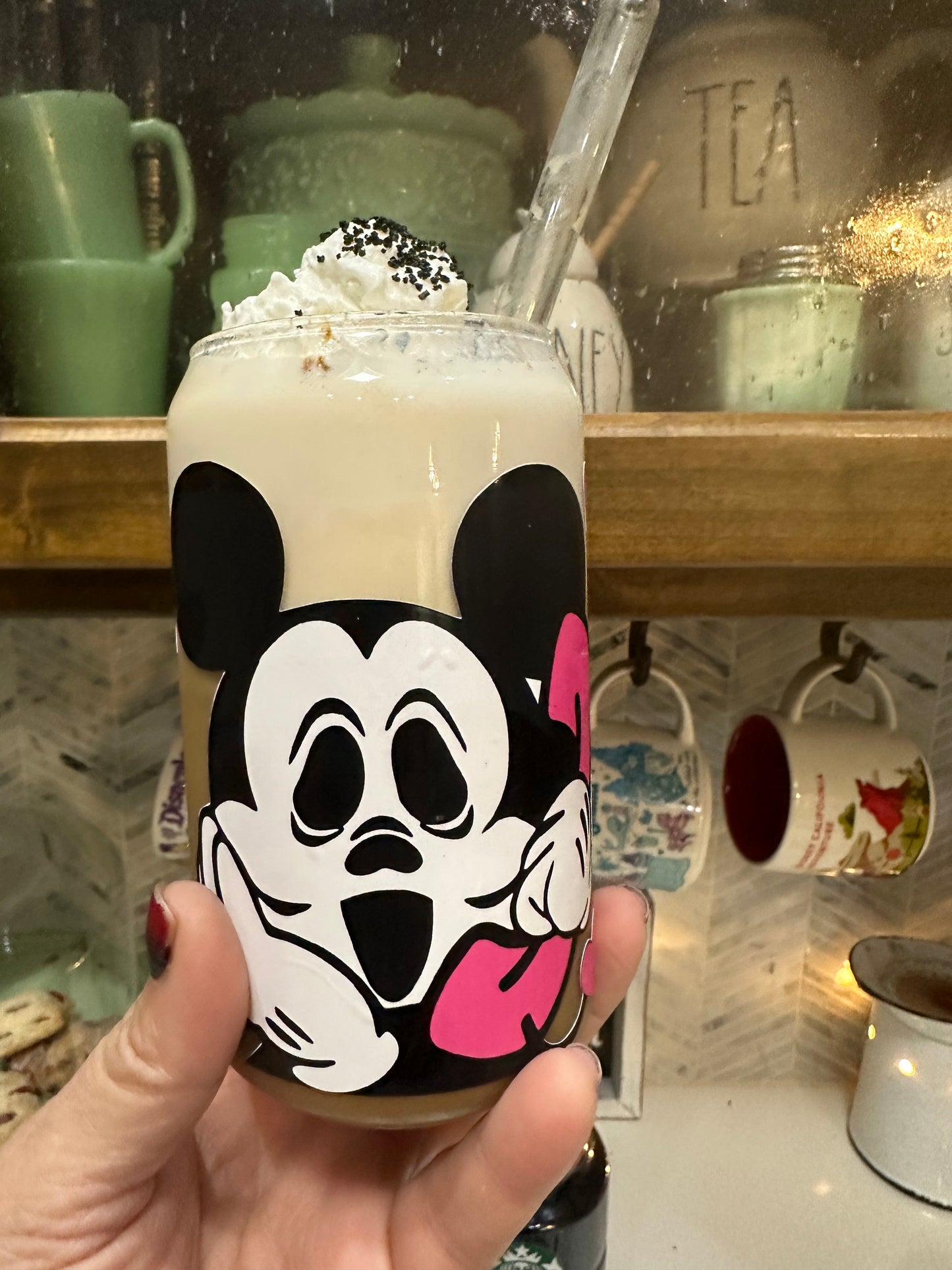 Scream Mickey Glass