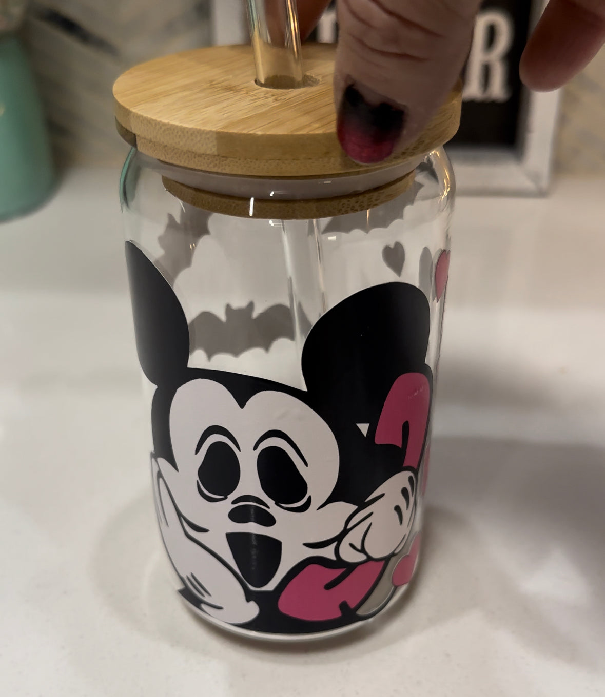 Scream Mickey Glass