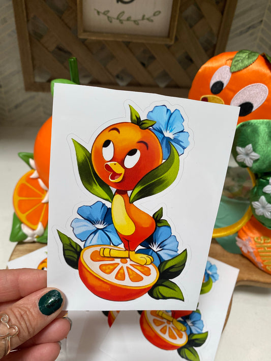 Orange Bird Decal