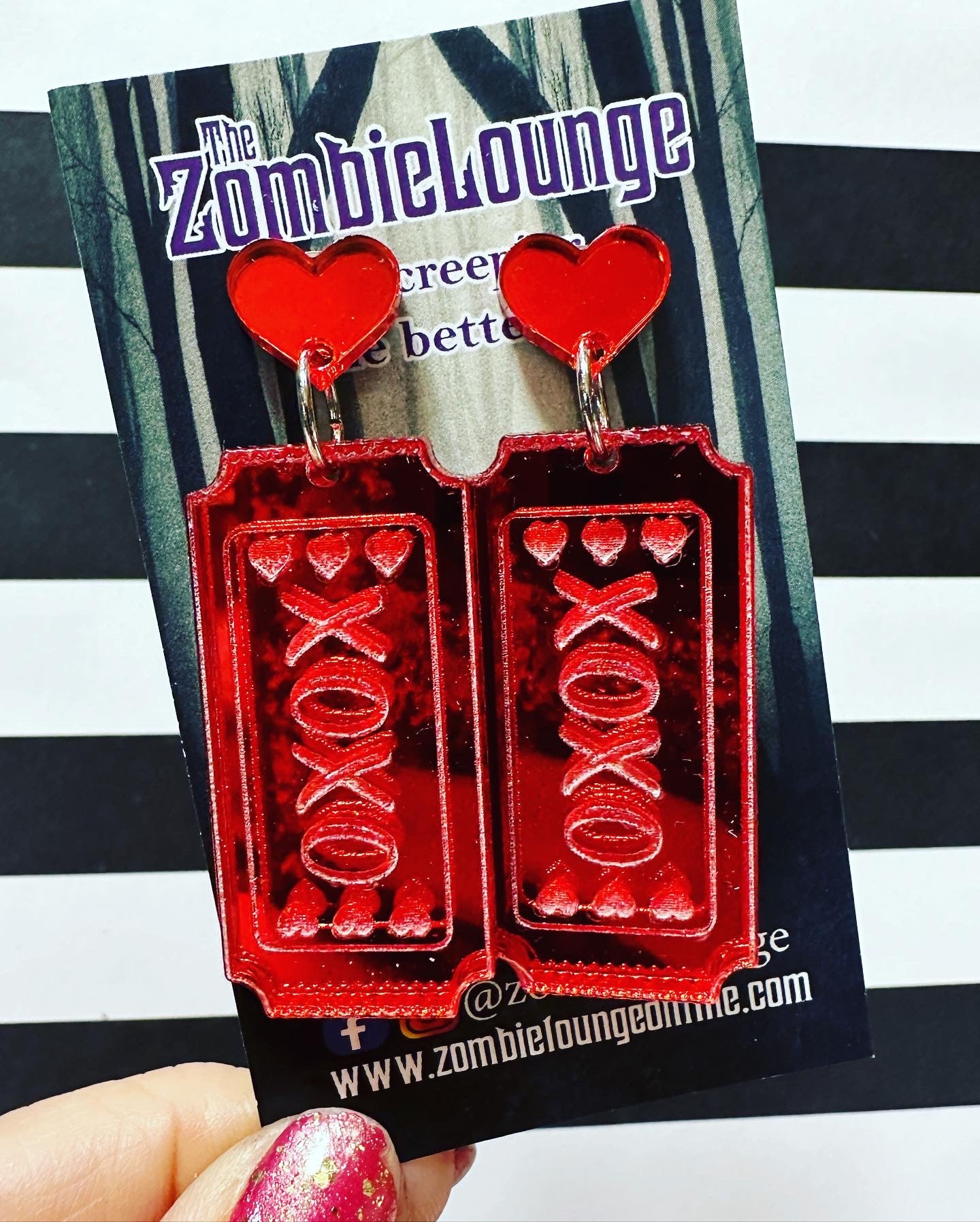 Valentines Tickets Earrings