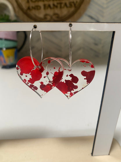 Blood Splatter Earrings