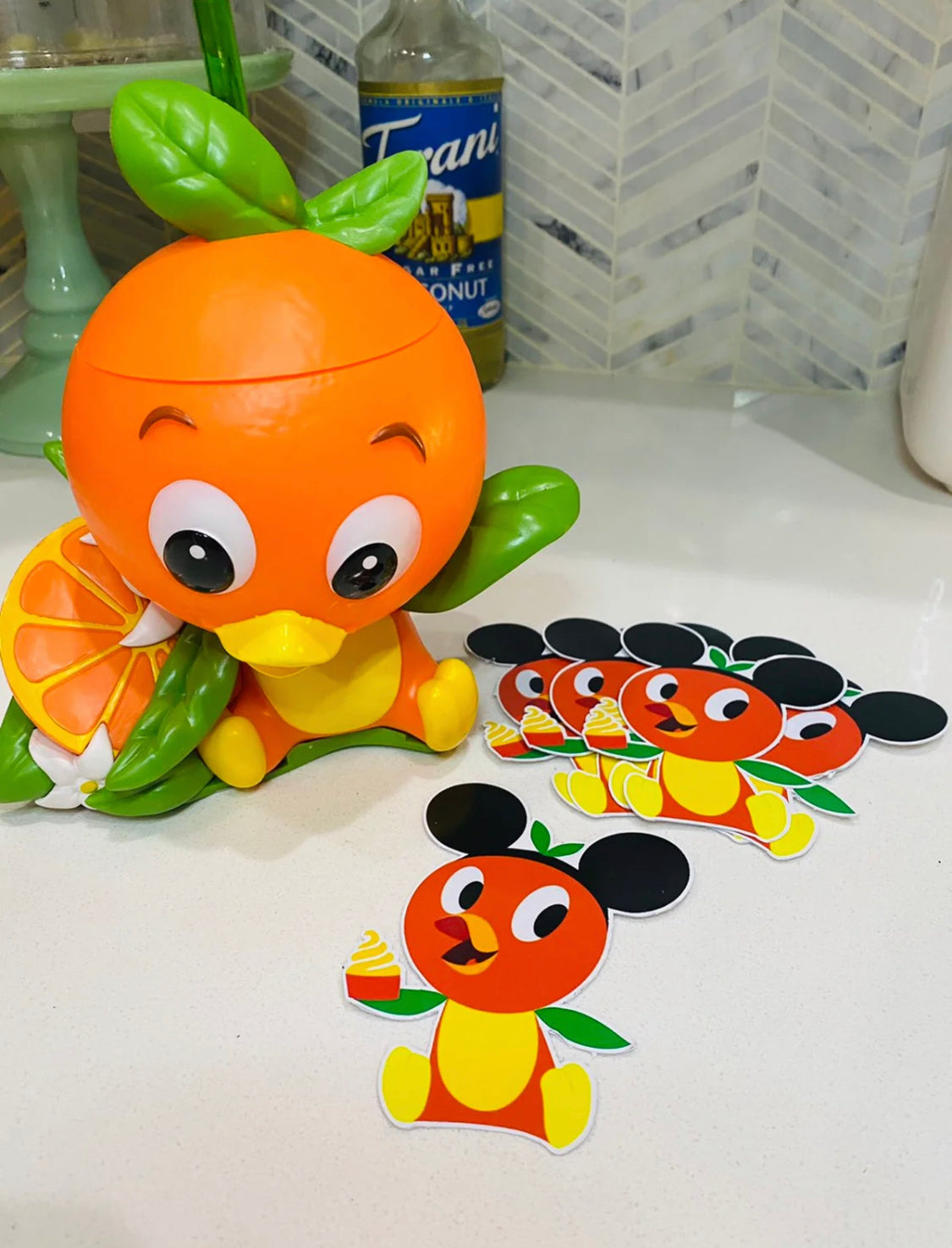 Orange Bird with Ears