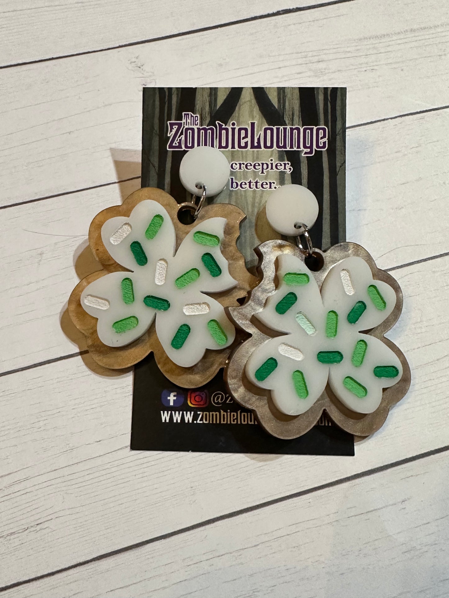 Clover Cookie Earrings