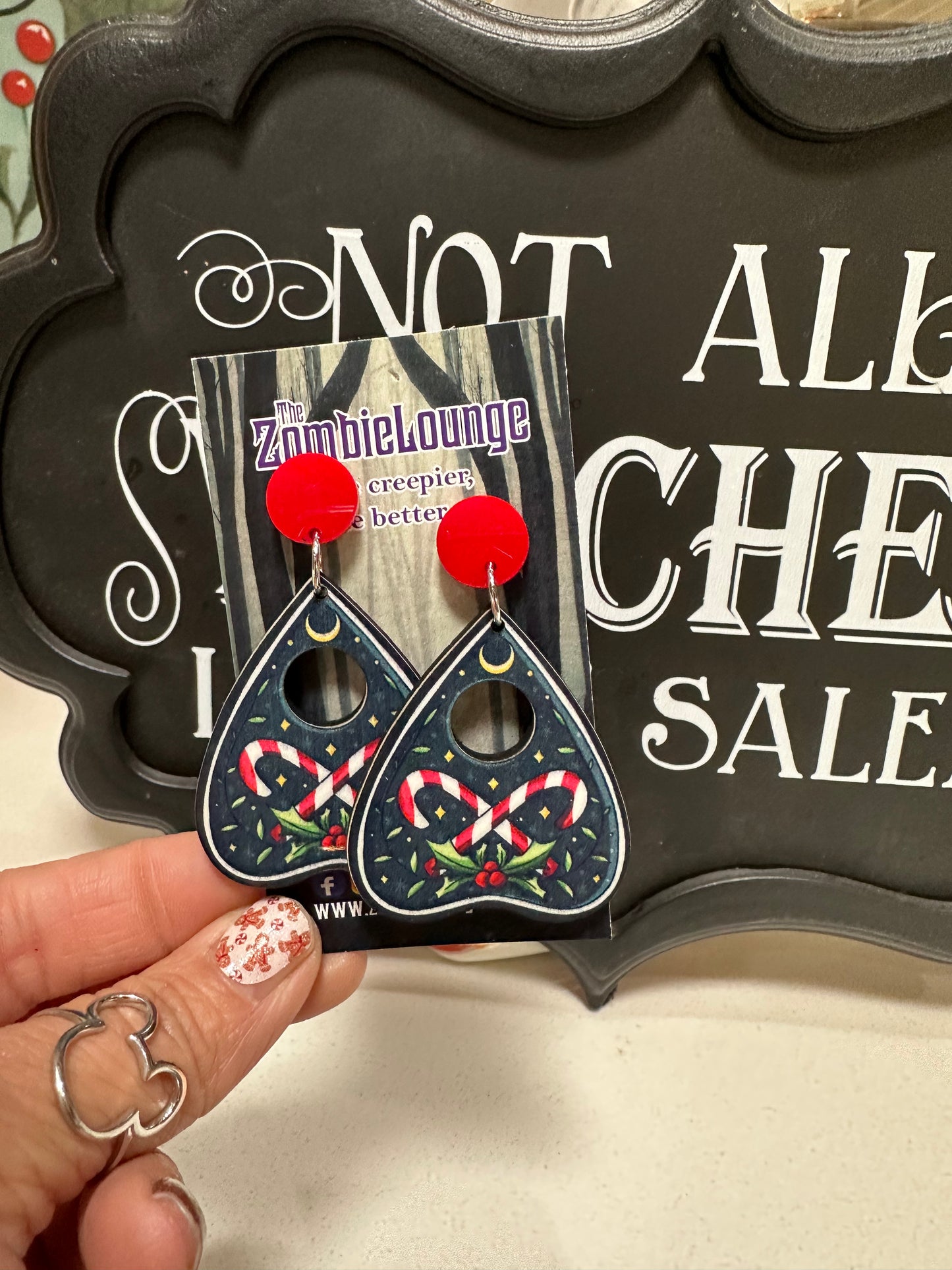 Christmas Ouija Planchette Earrings