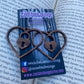 Wooden Kissing Mouse Earrings