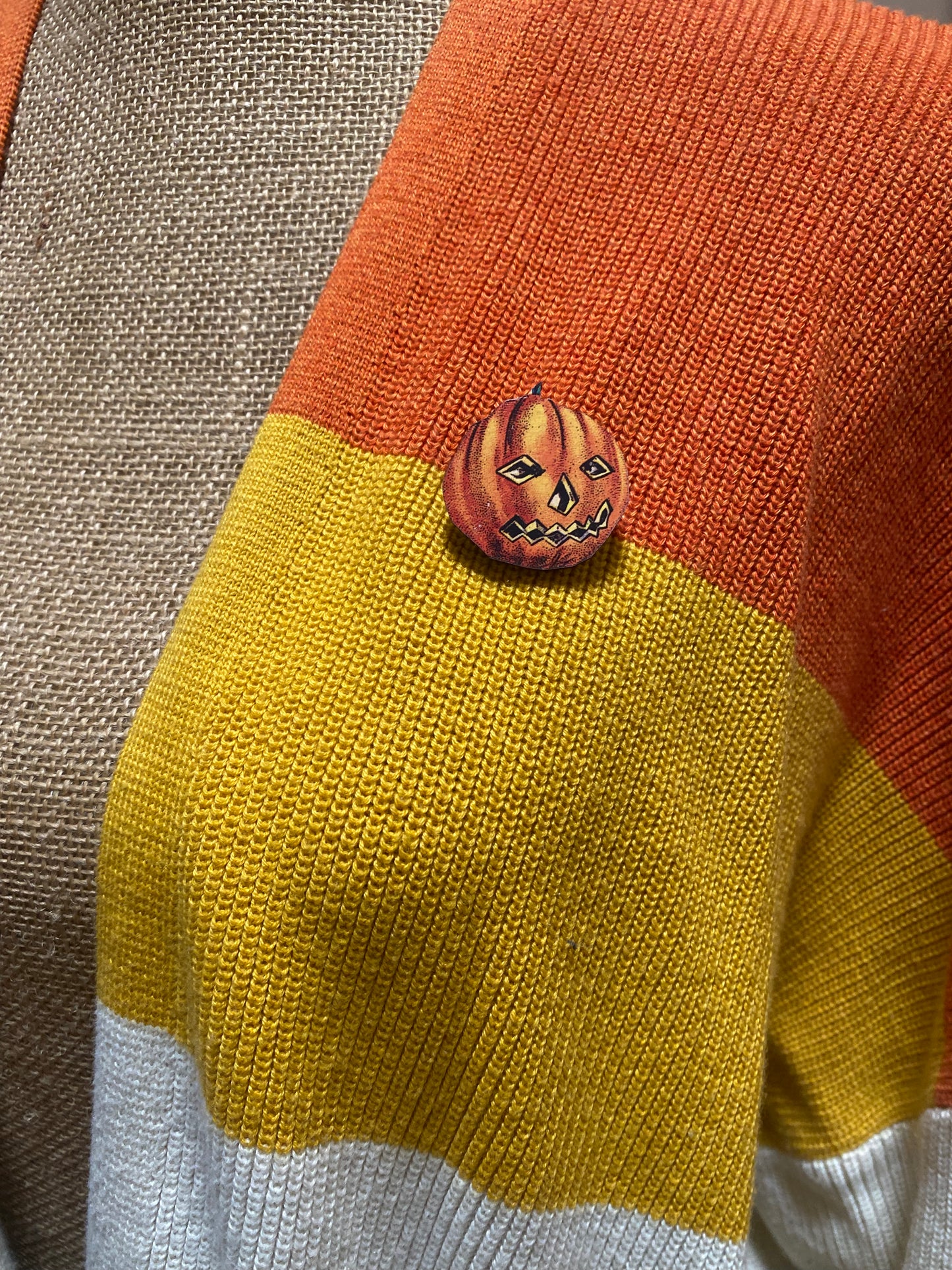 Vintage Halloween Pumpkin Brooch