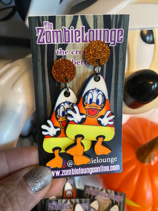 Candy Corn Duck Earrings