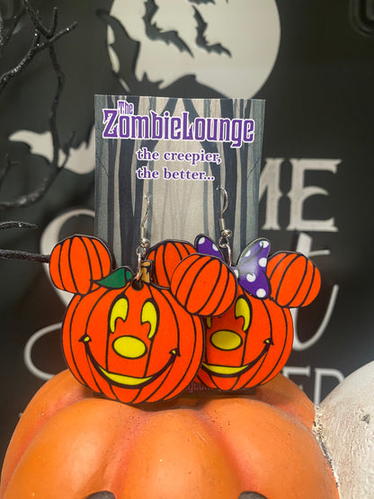 Pumpkin Mouse Earrings