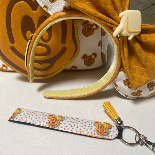 Mouse Waffle Wristlet Keychain