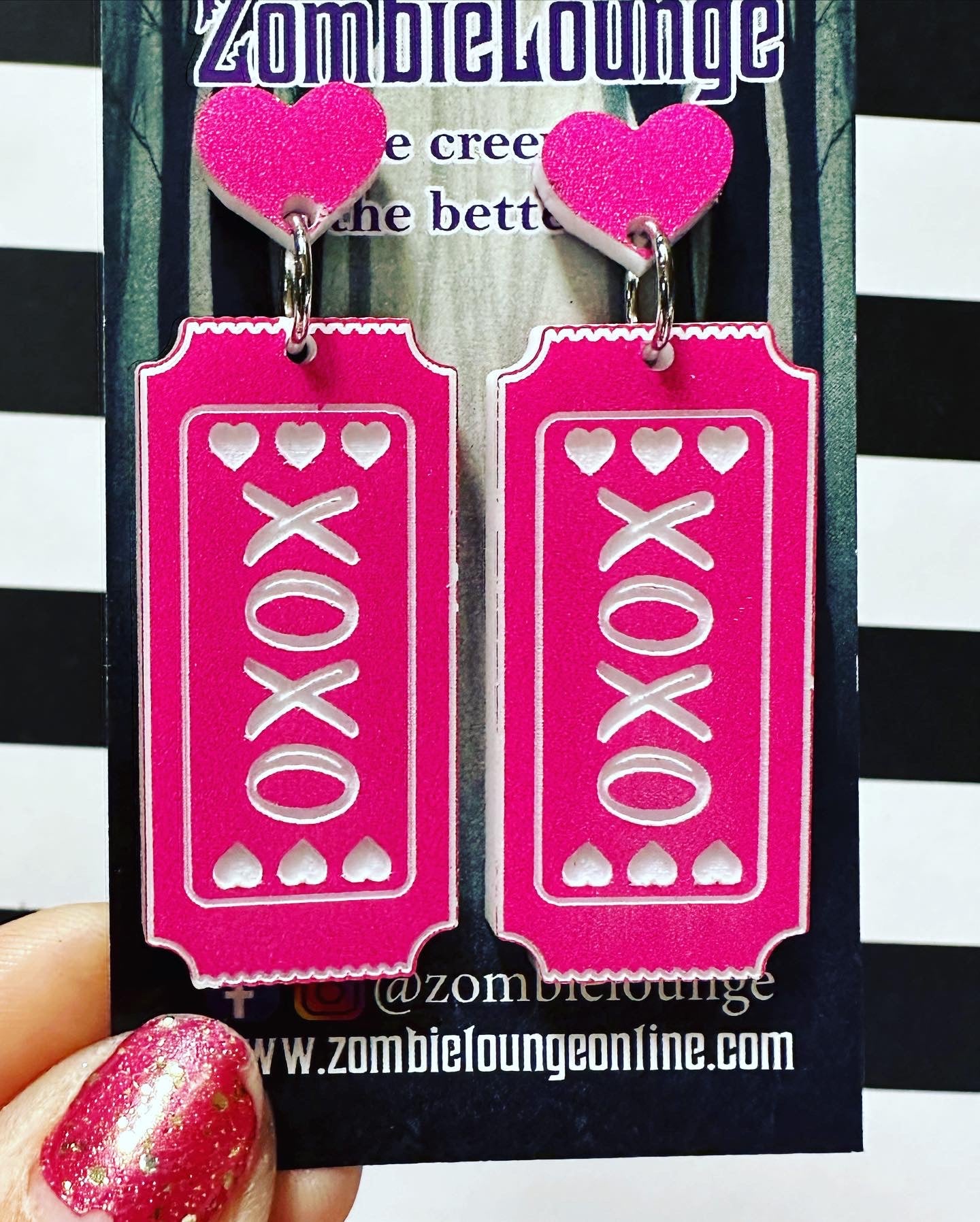 Valentines Tickets Earrings