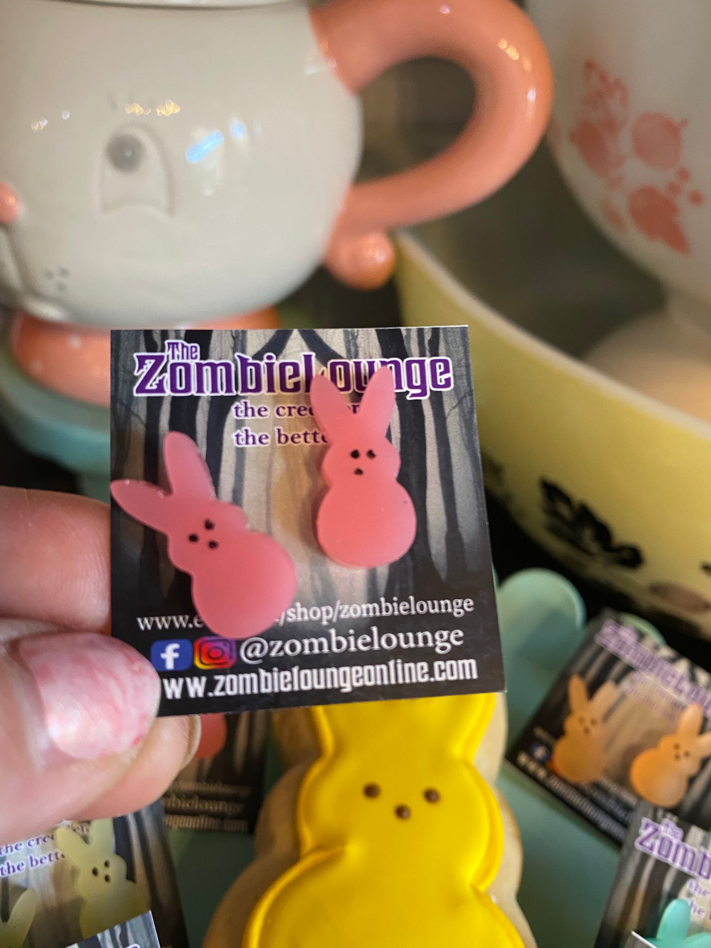 Peeps Bunny Stud Earrings