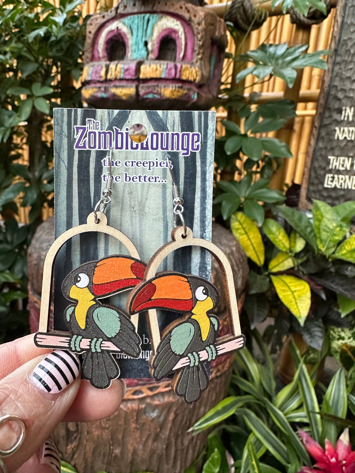 Enchanted Tiki Bird Earrings