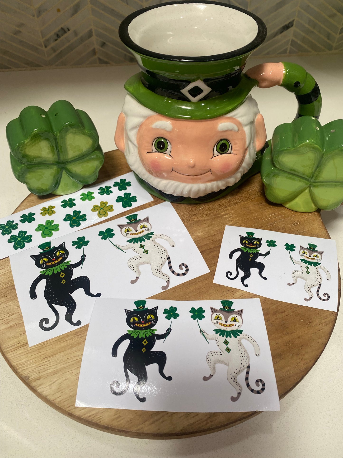 Johanna Parker Design Lucky Cats and Clovers Decals