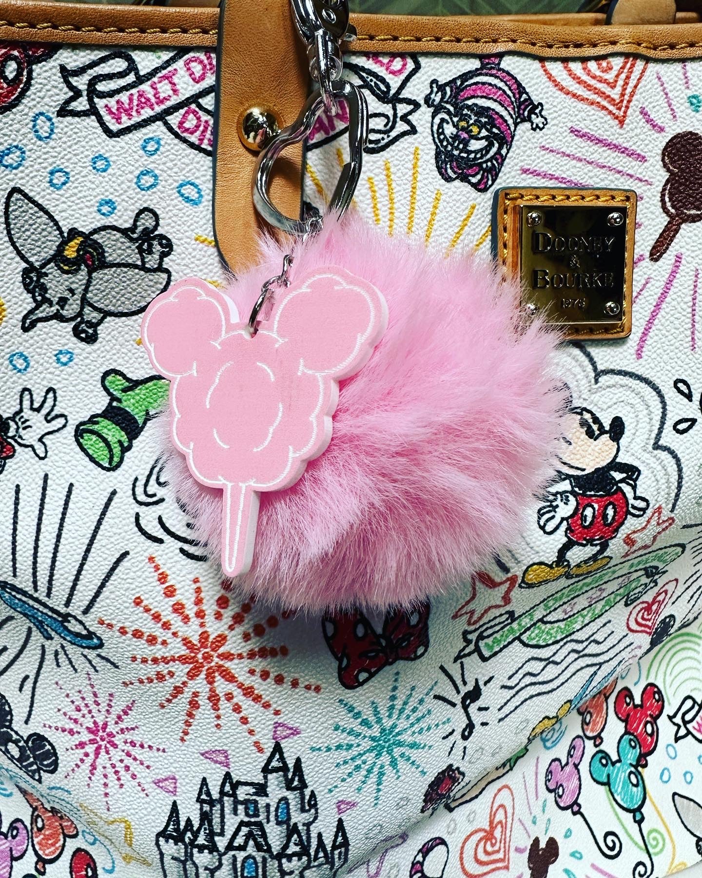 Cotton Candy Mouse Keychain