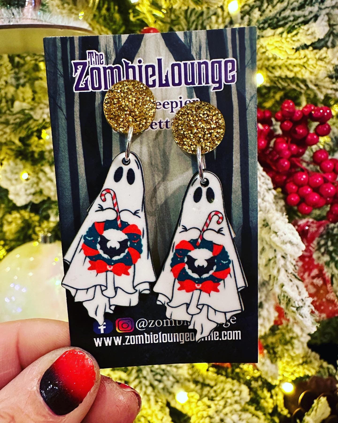 Christmas Ghost Earrings