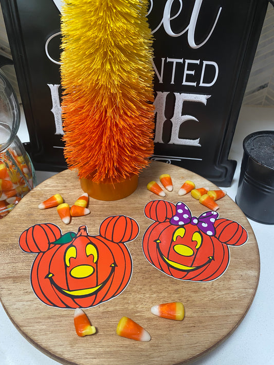 Halloween Mouse Pumpkin Sticker Set