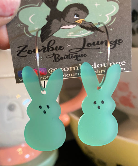 Peeps Bunny Hanging Earrings