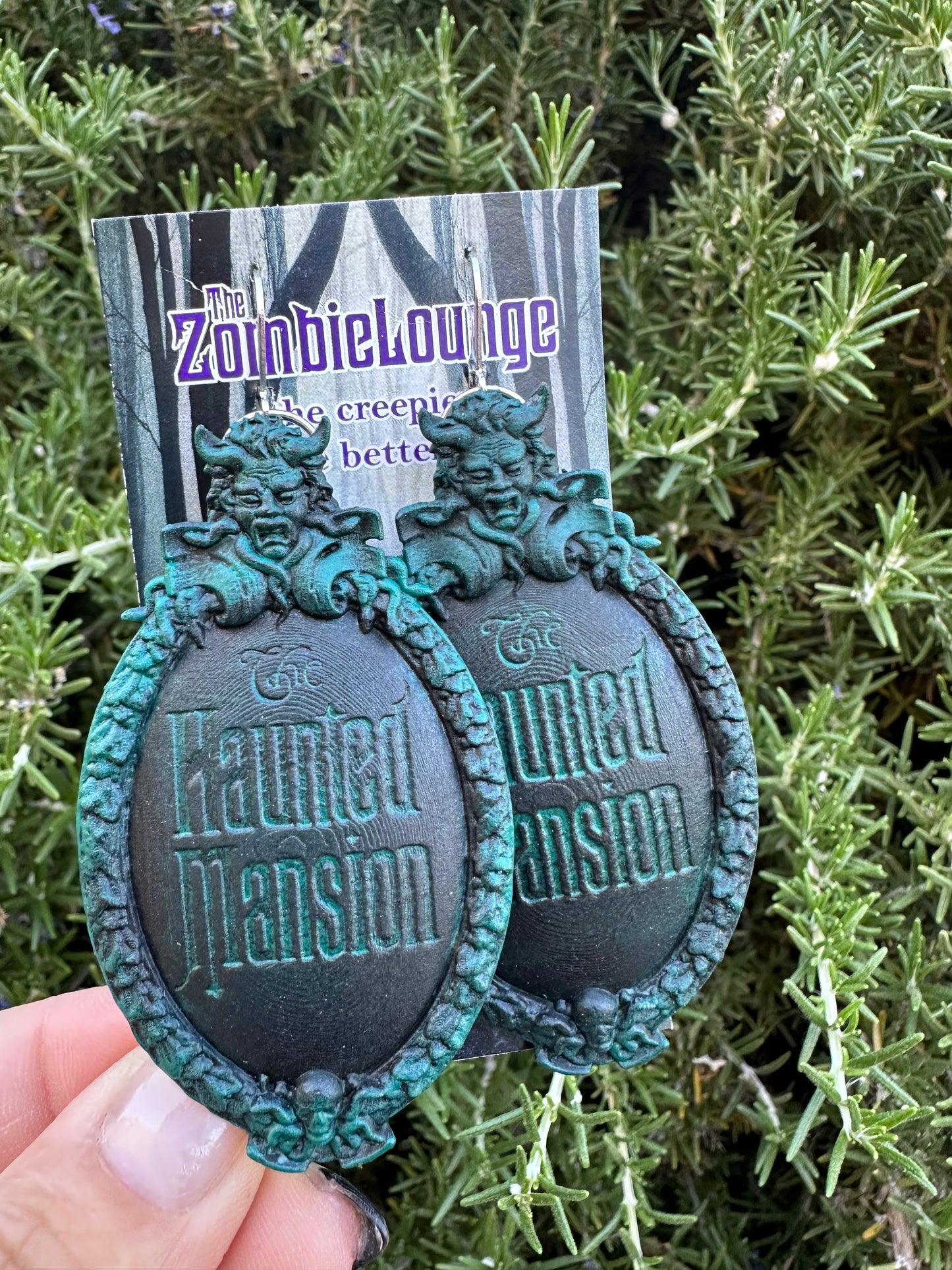 Haunted Plaque Earrings