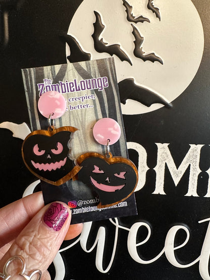 Valloween Heart Cookie Earrings