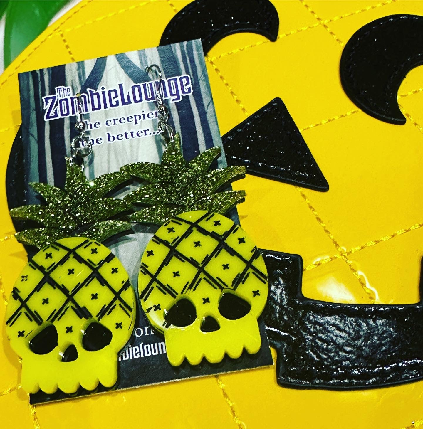 Pineapple Skull Earrings