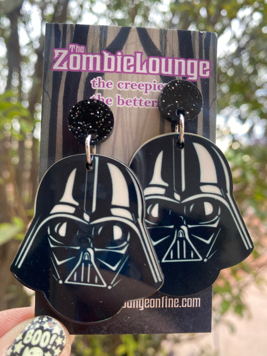 Darth Vader Front Helmet Earrings