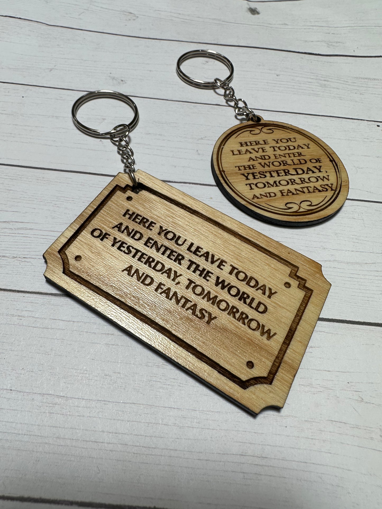 Wooden Sign Keychains