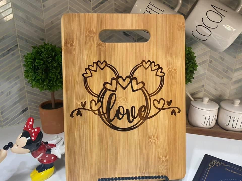 Mickey Love Cutting Board