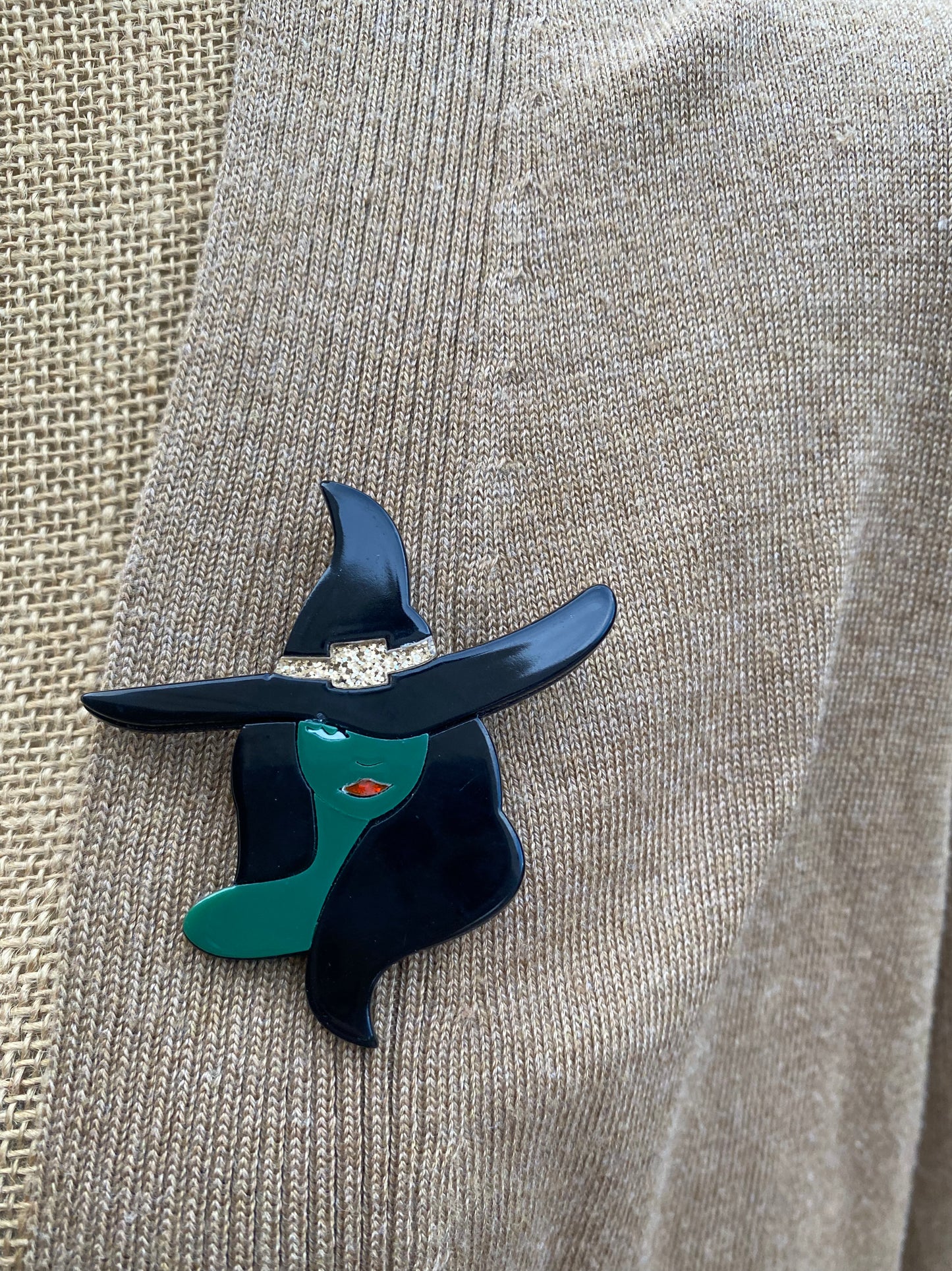 Wicked Witch Acrylic Brooch