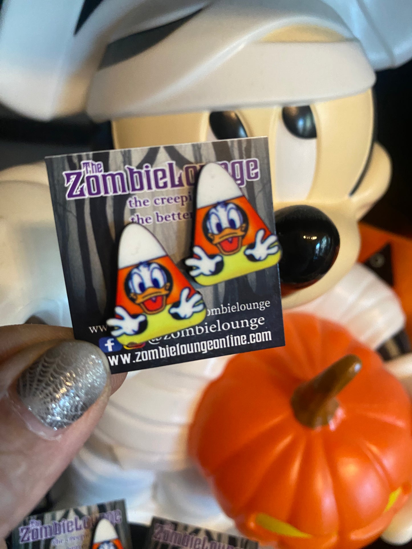 Candy Corn Duck Earrings