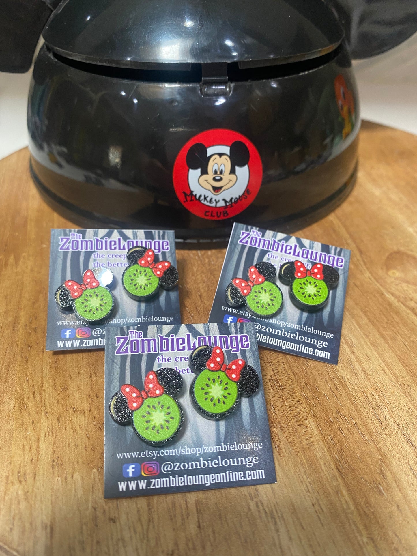 Minnie Inspired Kiwi Stud Earrings