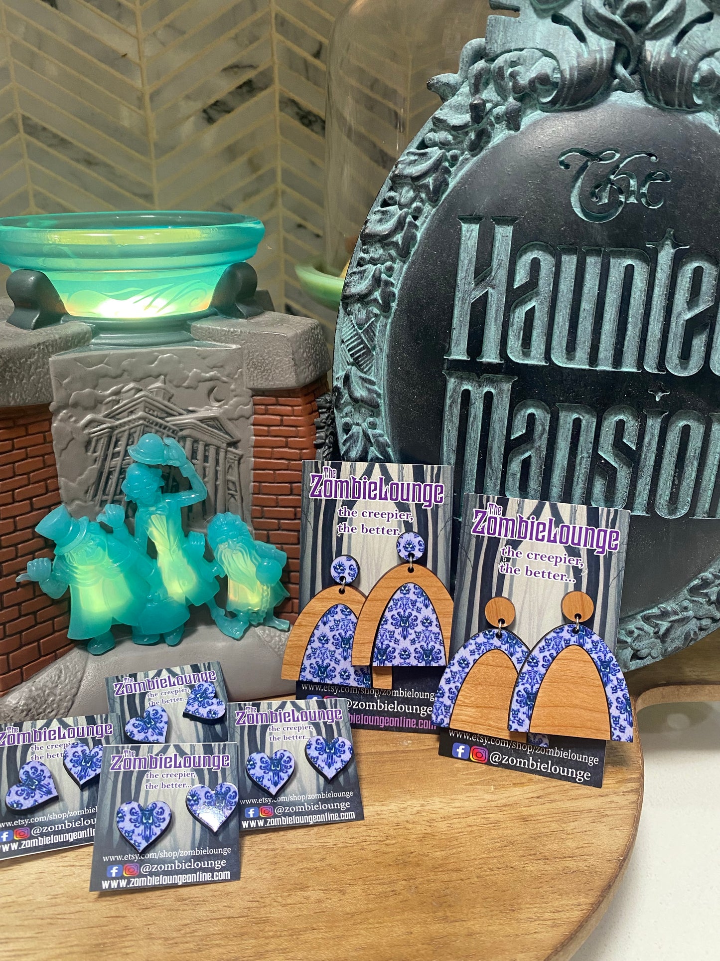 Haunted Mansion Wallpaper Earrings