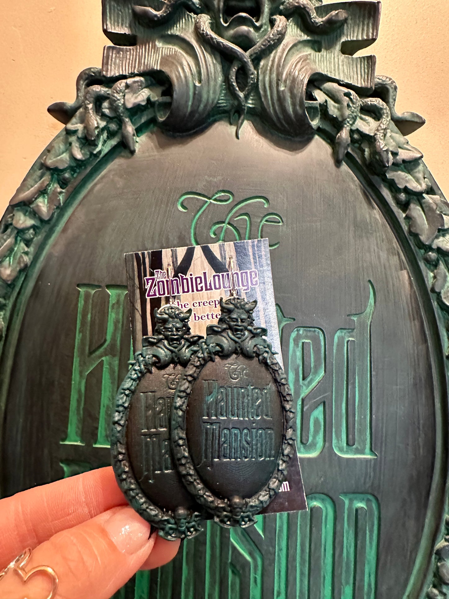 Haunted Plaque Earrings