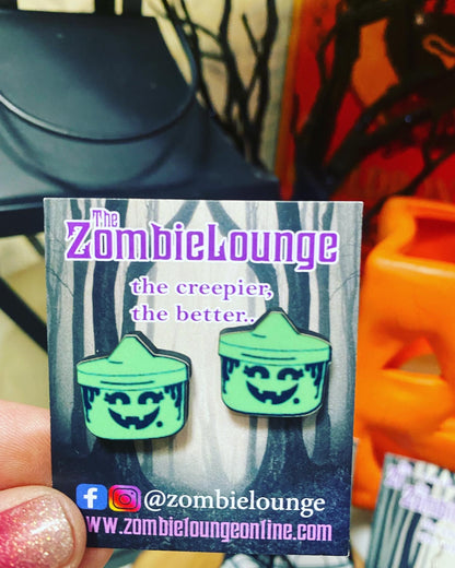 Retro Halloween Bucket Earrings