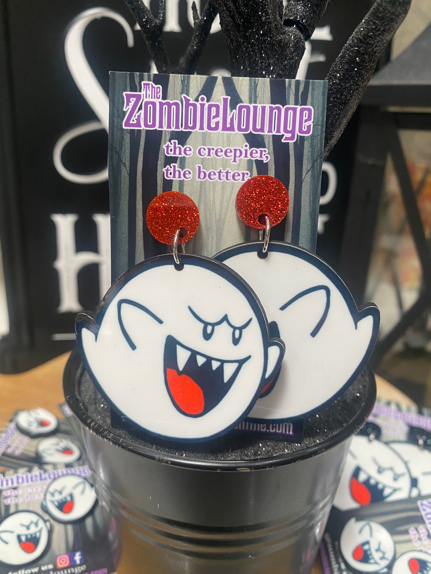 Boo Gamer Ghost Earrings