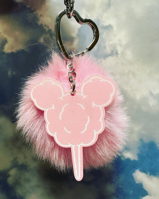 Cotton Candy Mouse Keychain